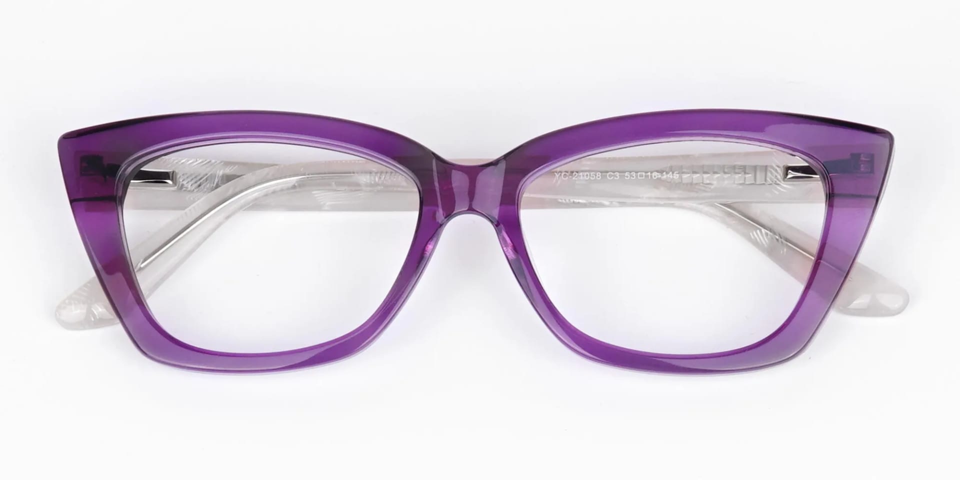 Wine Purple Cat Eye Glasses-7