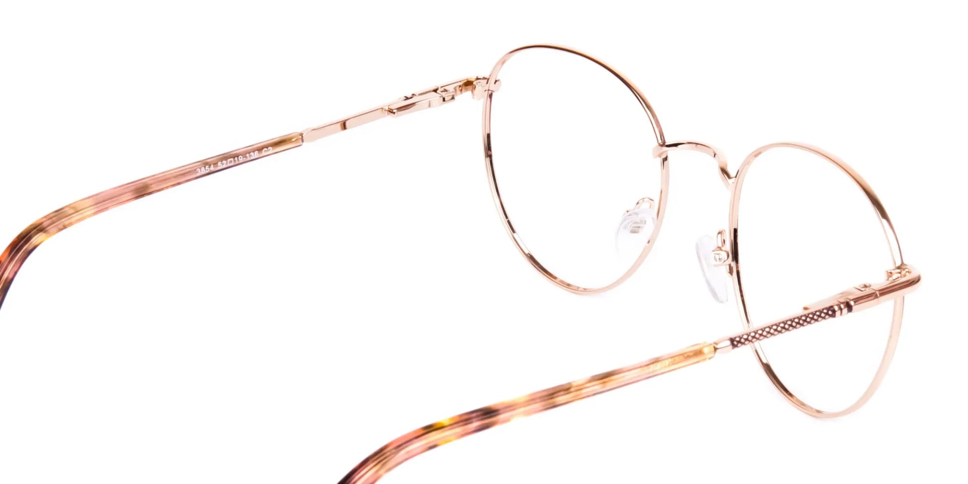 Brown & Gold Circle Glasses-2