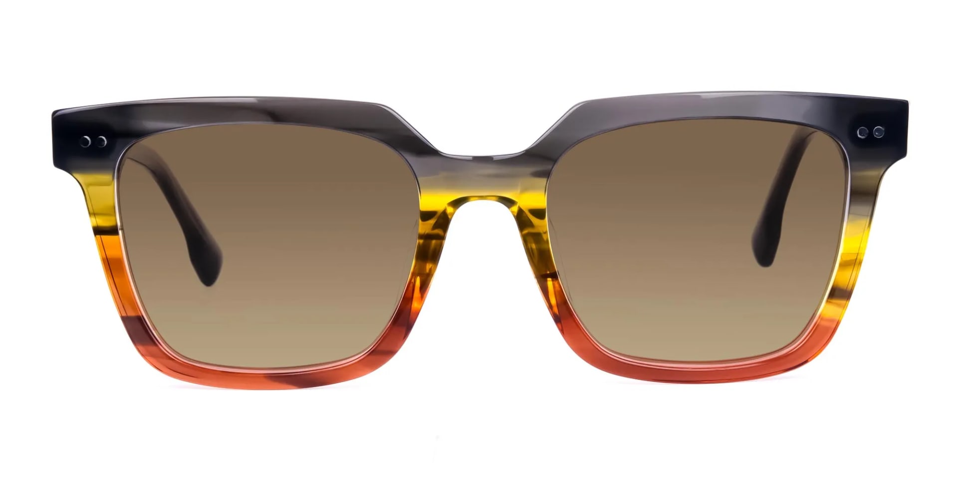 Crystal Brown Square Sunglasses-2