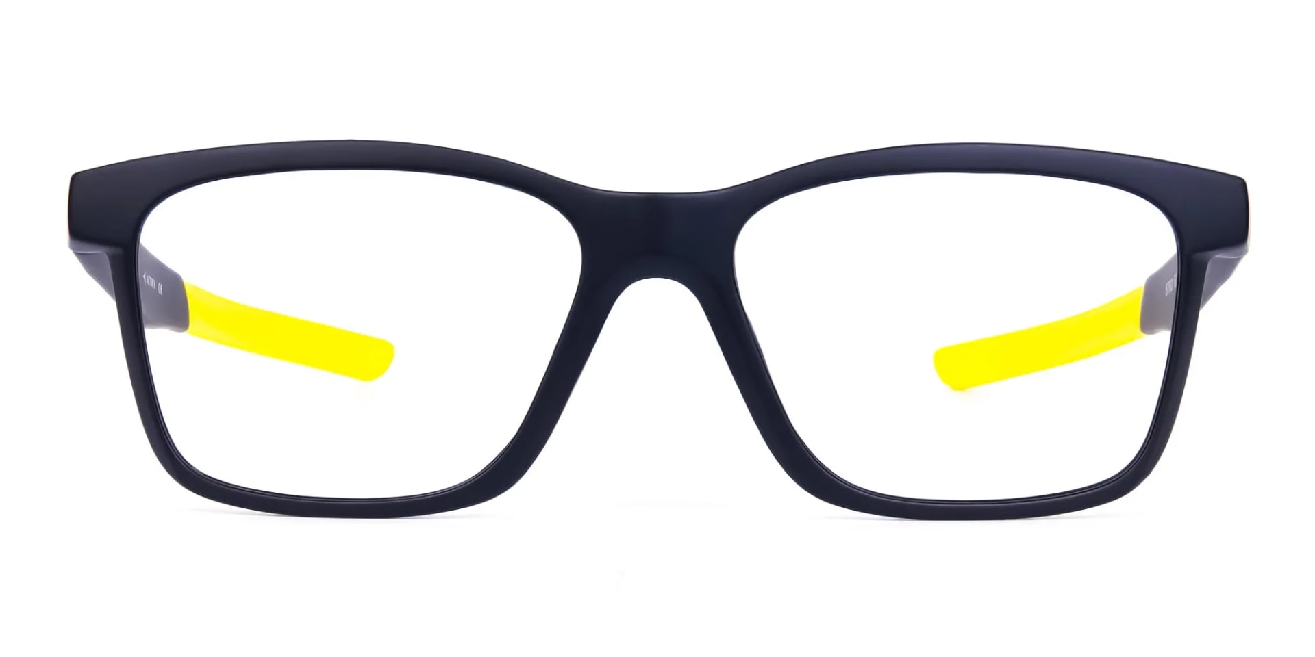 Black and Bright Yellow Cycling Glasses For Women In Rectangular Shape-3