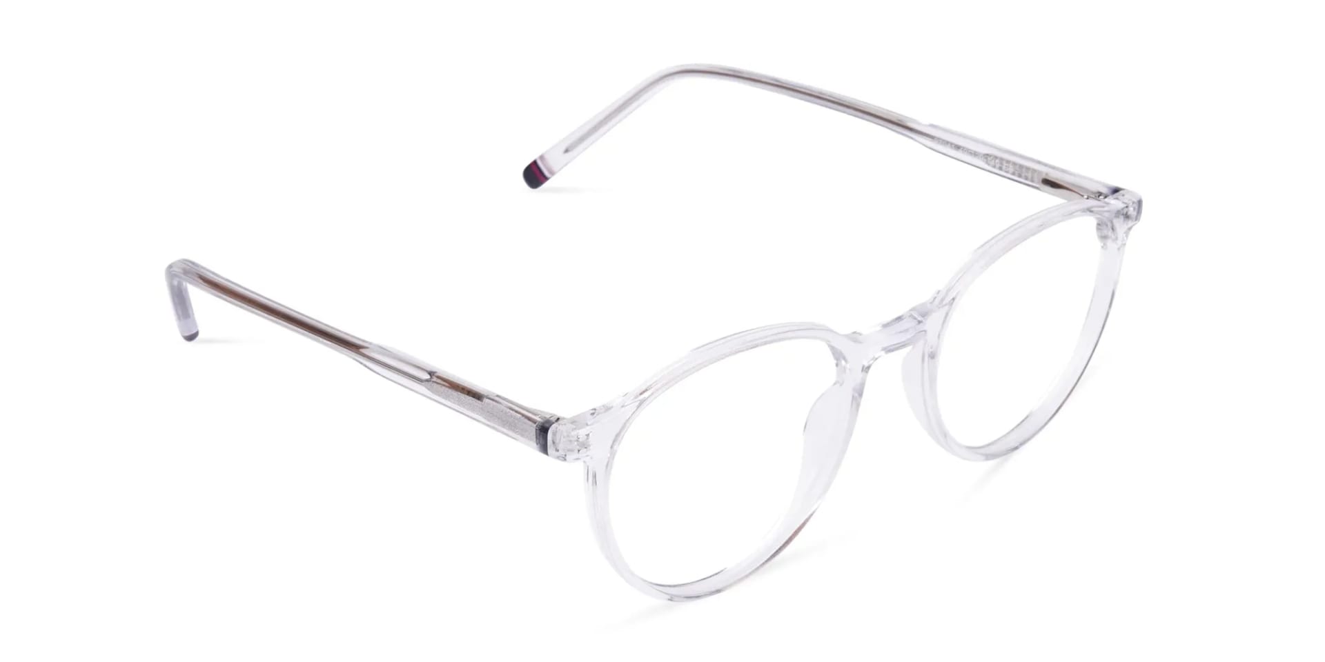 Crystal Clear Rimmed Round Glasses-2