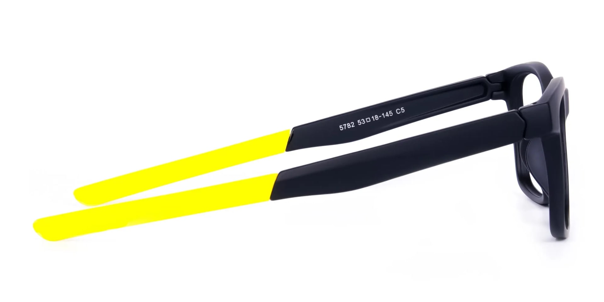 Black and Bright Yellow Cycling Glasses For Women In Rectangular Shape-3
