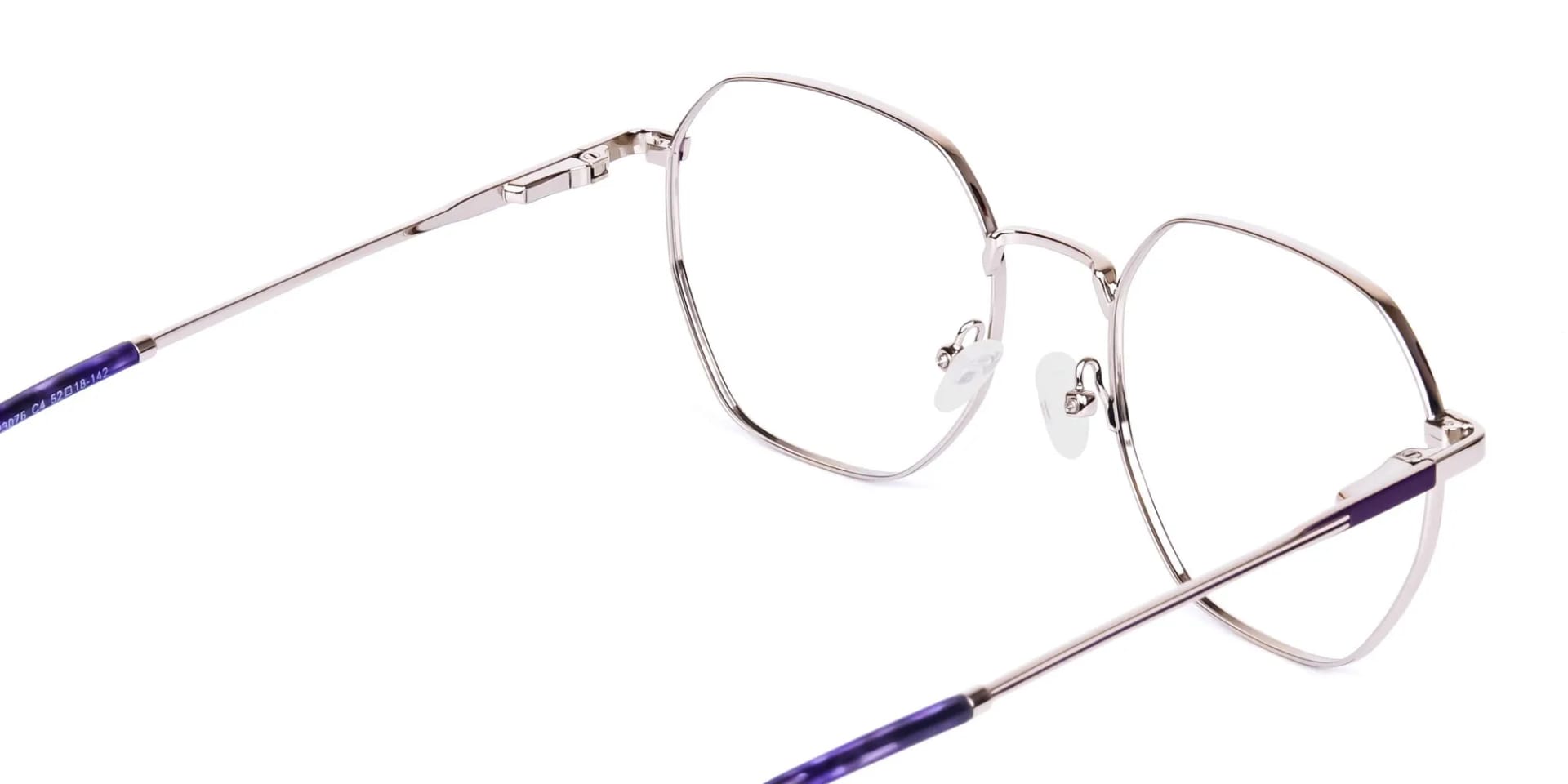 Dark Violet and Silver Geometric Glasses-2