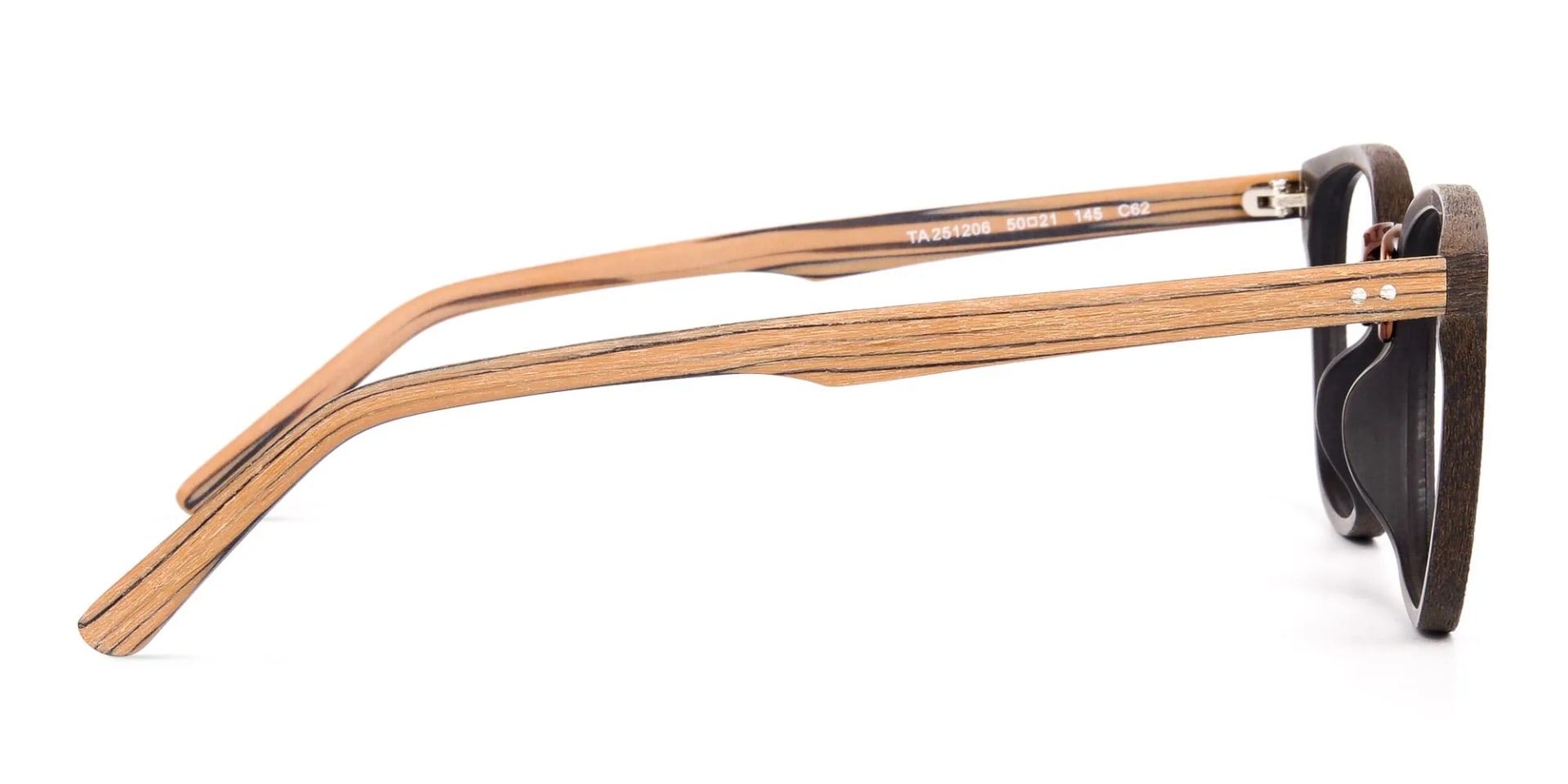 Wooden Texture Mocha Brown Rim Glasses-2