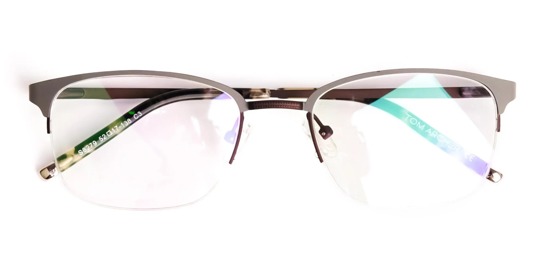 rectangular gunmetal half-rim-glasses frames-2