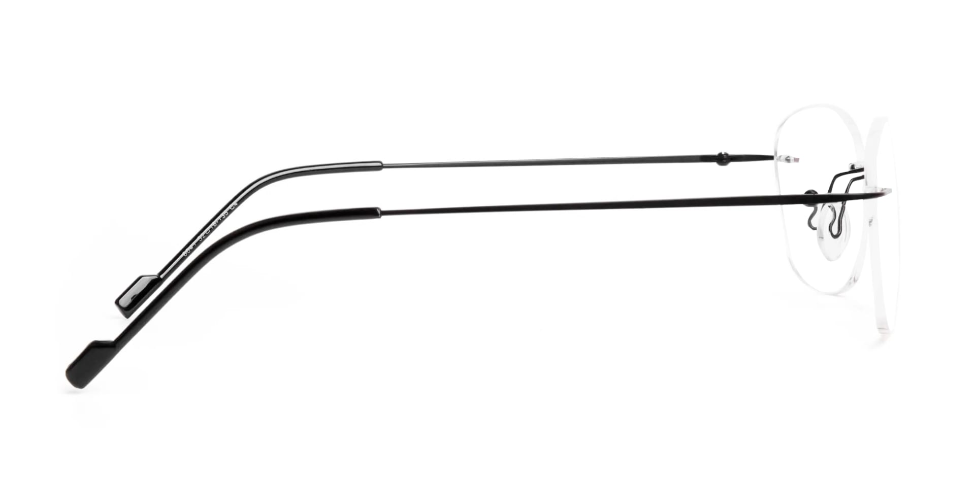 brown squarer rimless glasses frames-4