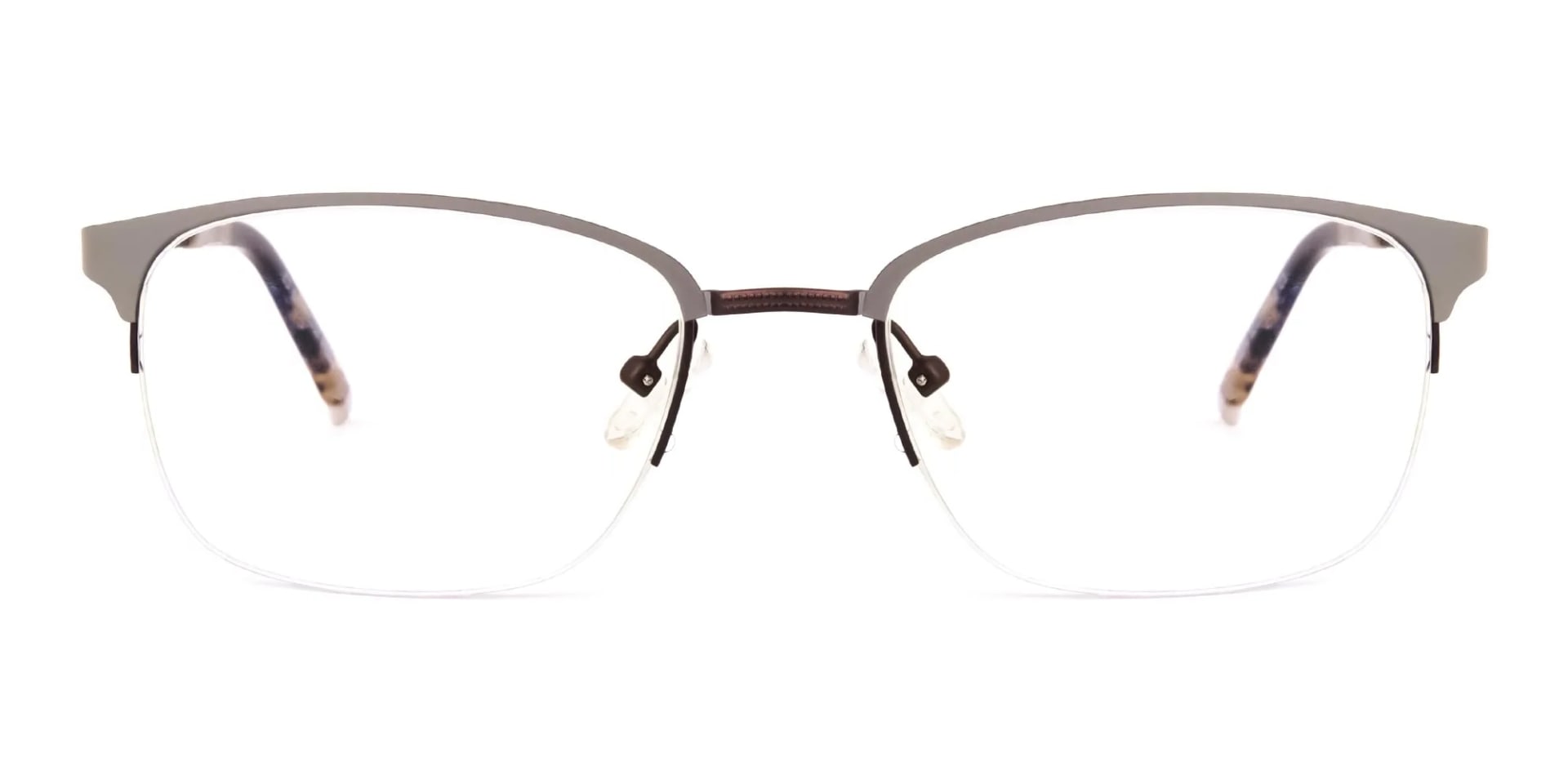 rectangular gunmetal half-rim-glasses frames-2