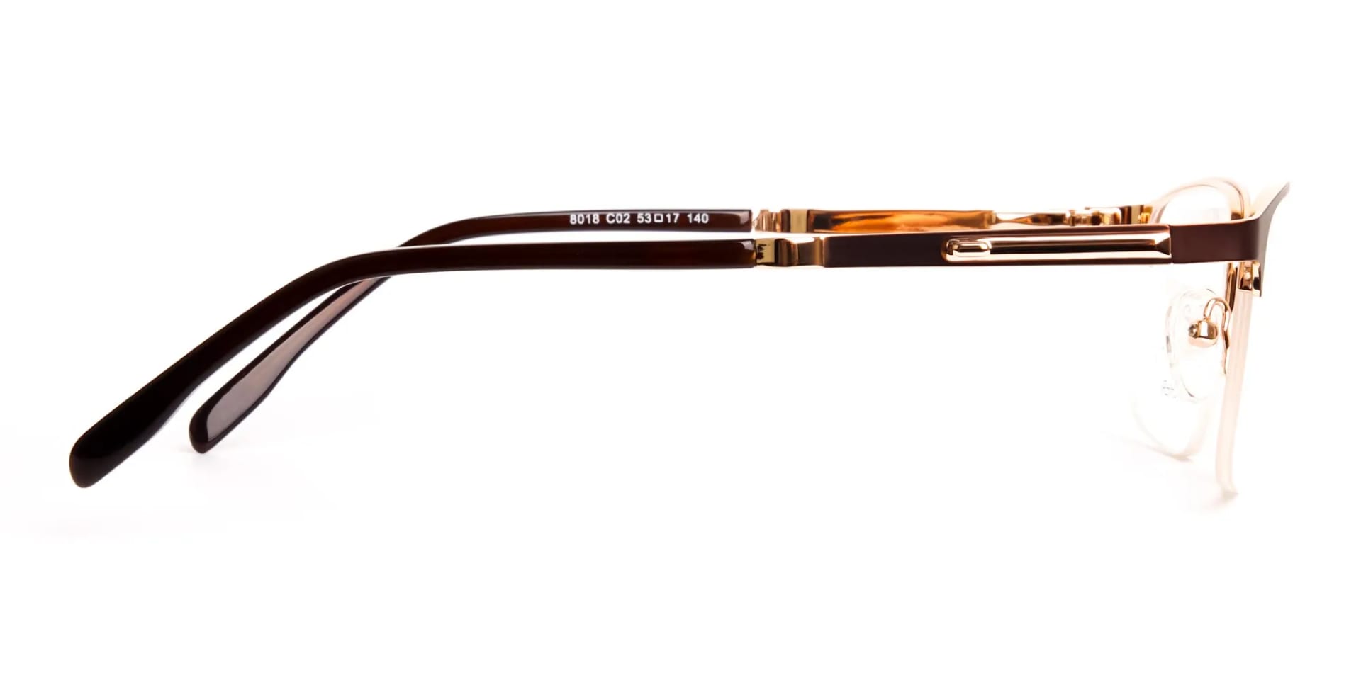 dark brown rectangular half rim glasses frames-2