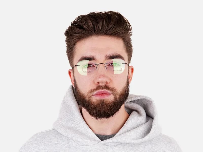 black squarer rimless square glasses frames