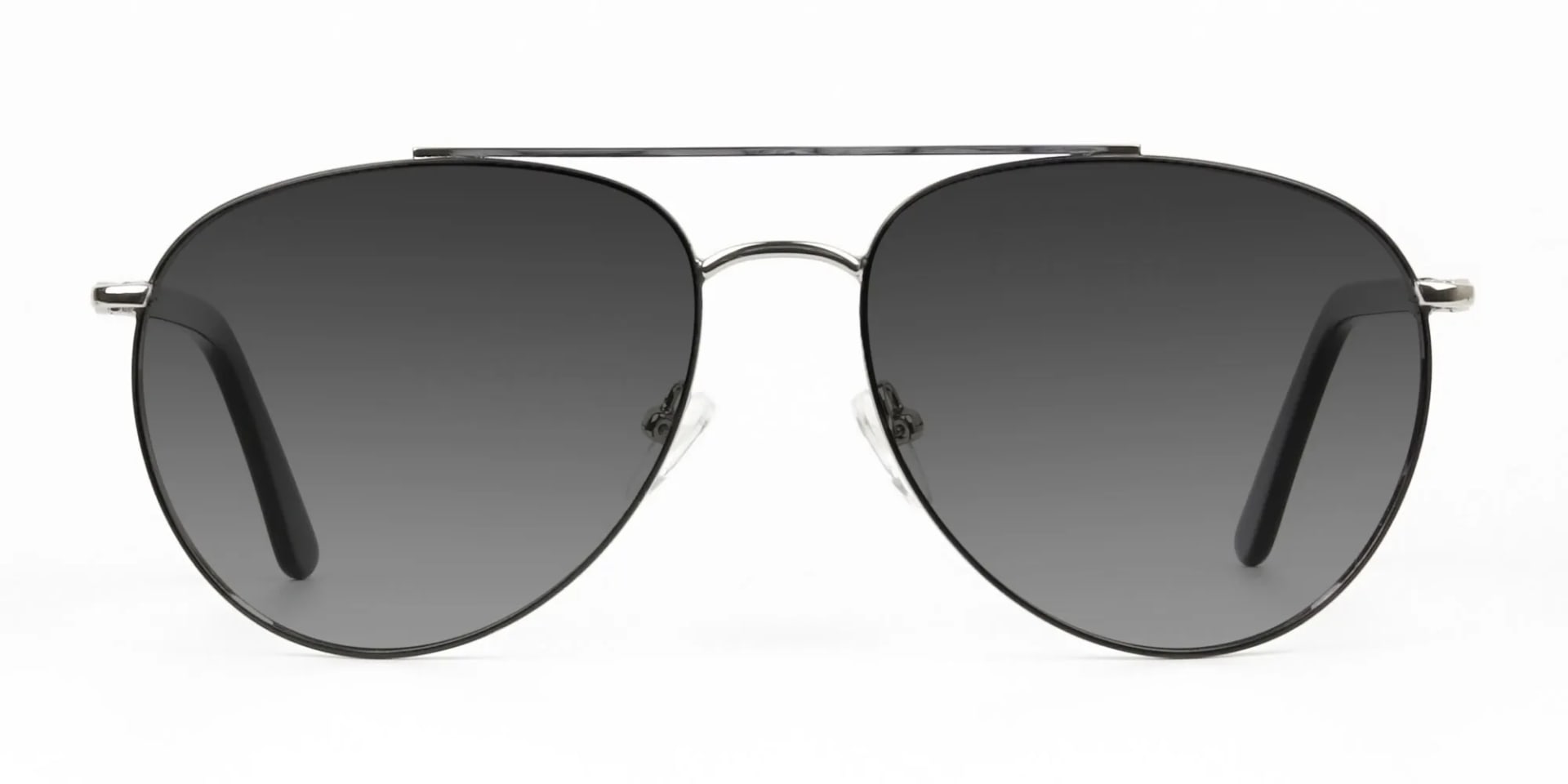 Ultralight Pilot Silver & Black Glasses - 2