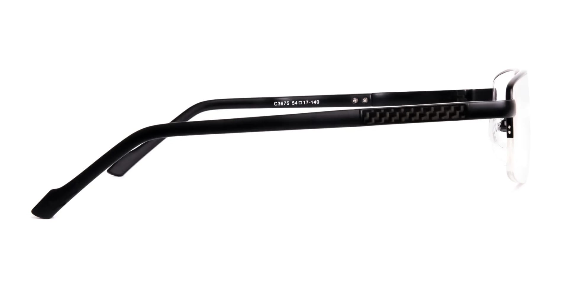 simple black half rim rectangular glasses frames -2