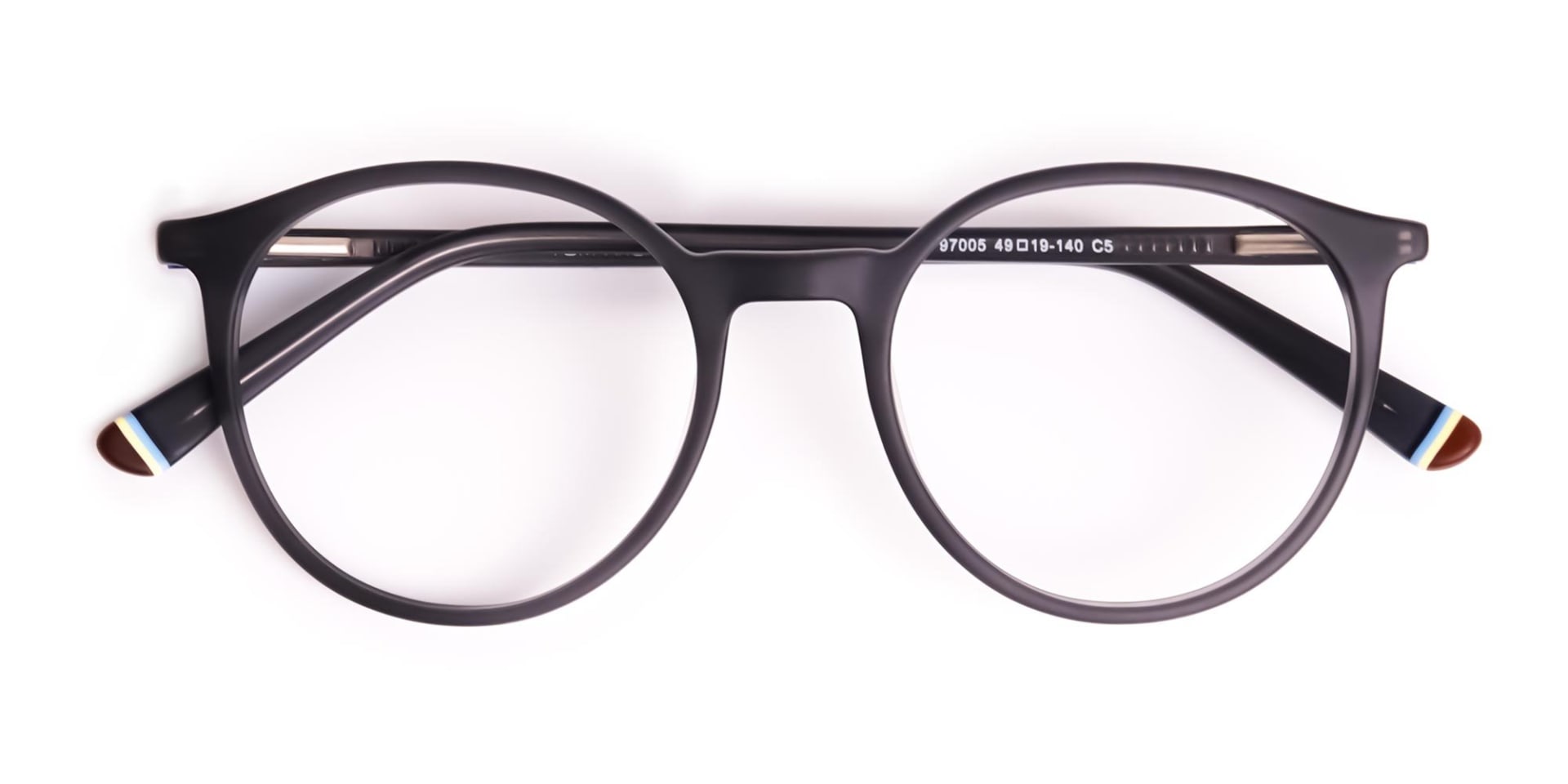 matte and dark grey round full rim glasses frames-6