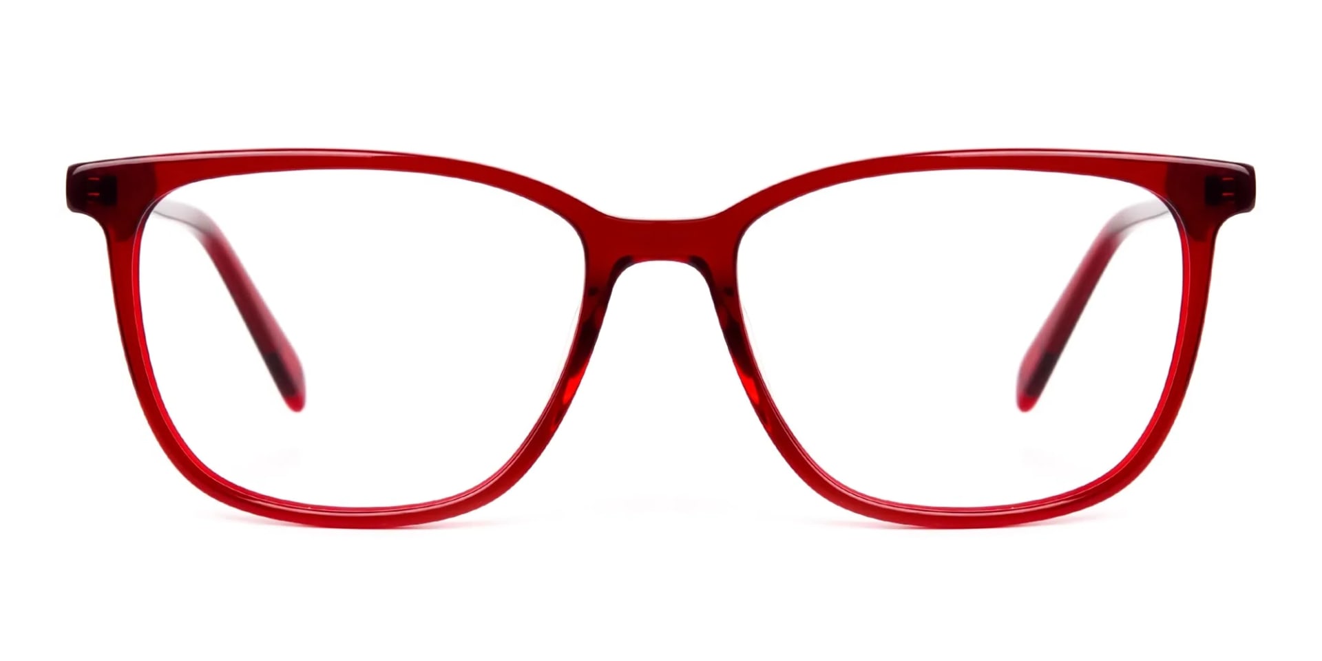 Dark Red Square and Rectangular Glasses Frames-2