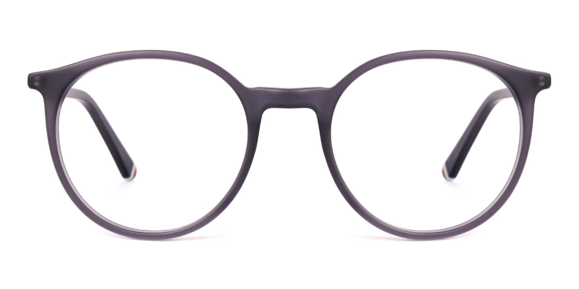 matte and dark grey round full rim glasses frames-1