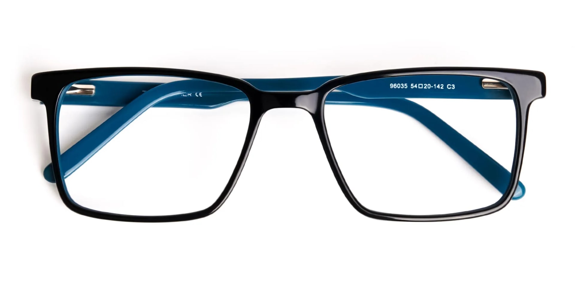 Black and Teal Designer Rectangular Glasses frames-2