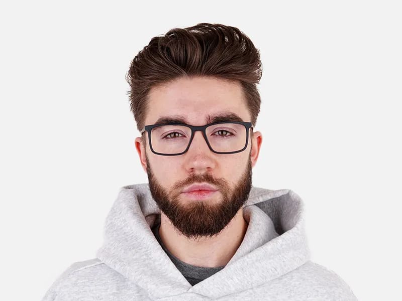 classic matte black full rim rectangular glasses frames-2