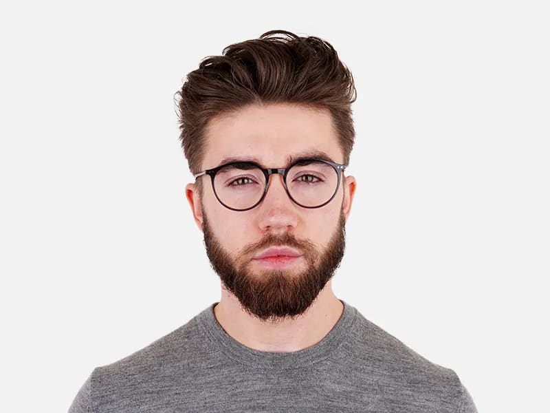 crystal grey round shape glasses-3