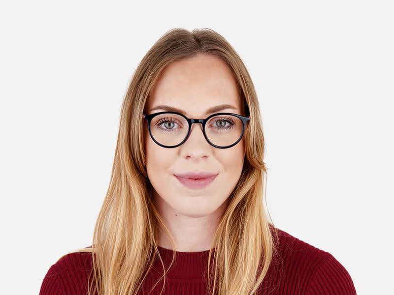 dark blue round full rim glasses frames-18