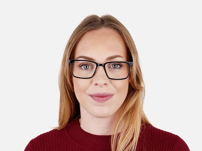 Black and Teal Designer Rectangular Glasses frames-2