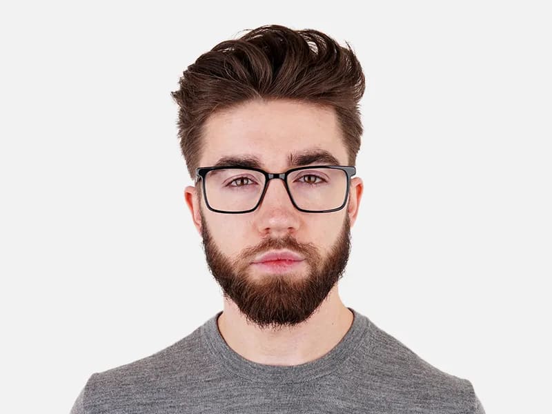 Black and Teal Designer Rectangular Glasses frames-2