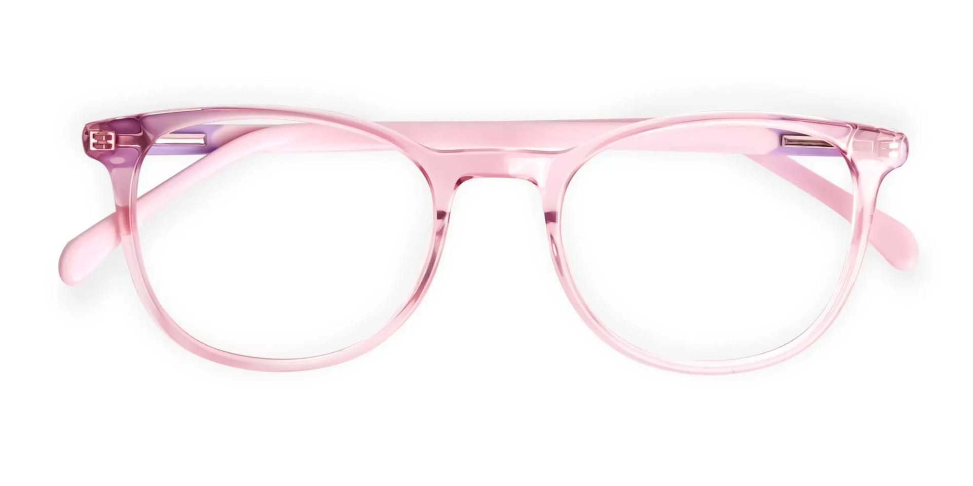 Crystal and transparent blossom Pink Round Glasses Frames-2