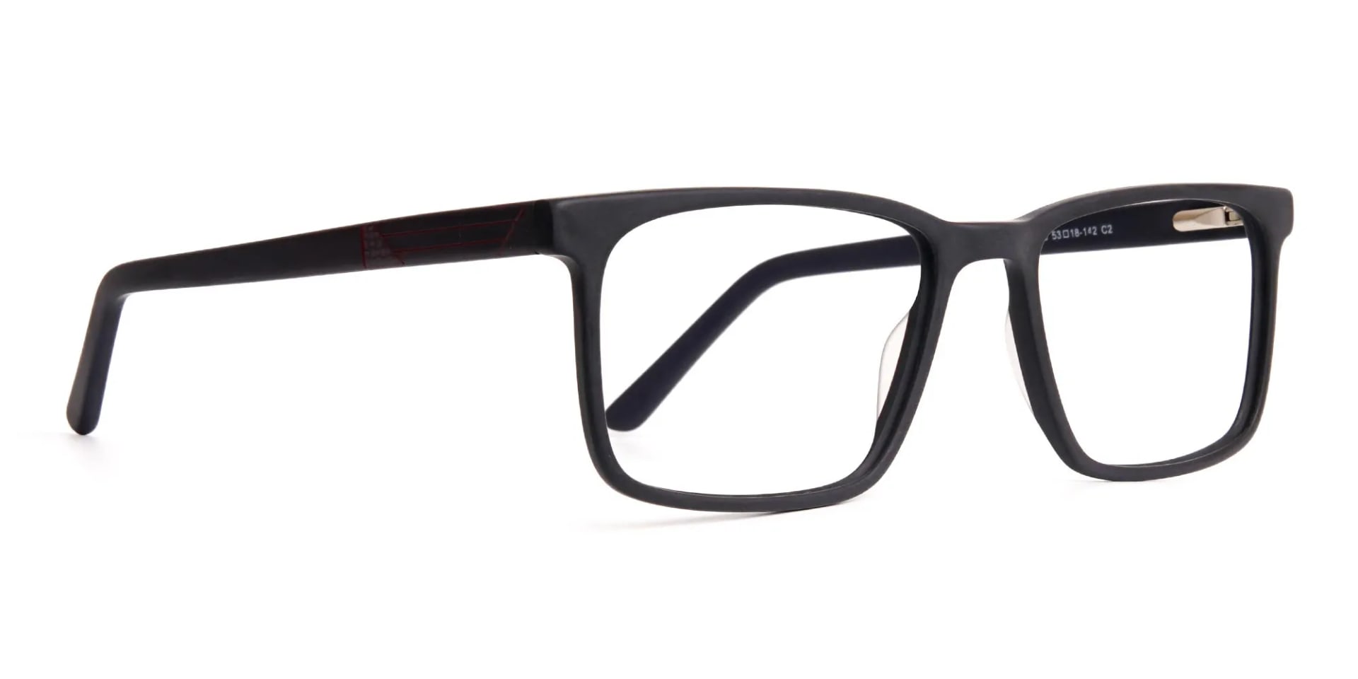 designer matte black rectangular glasses frames-2