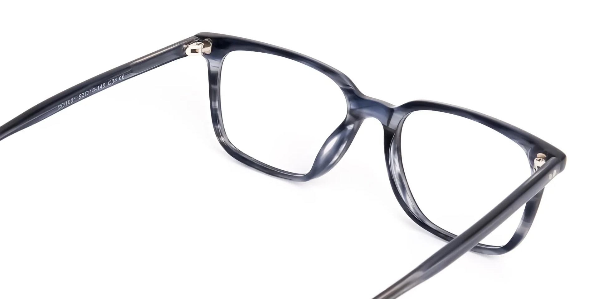 ocean blue rectangular square full rim glasses frames-2