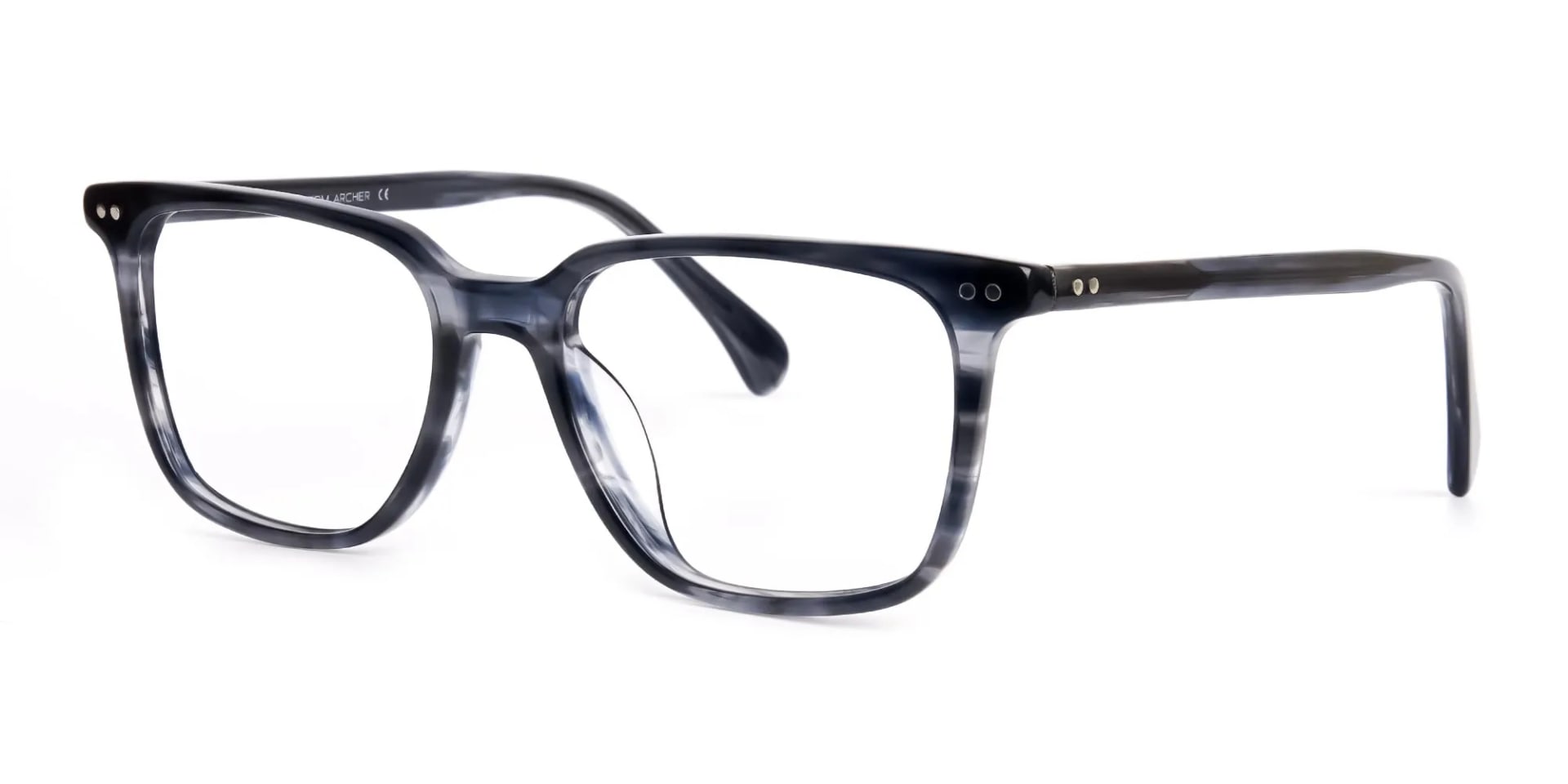 ocean blue rectangular square full rim glasses frames-2