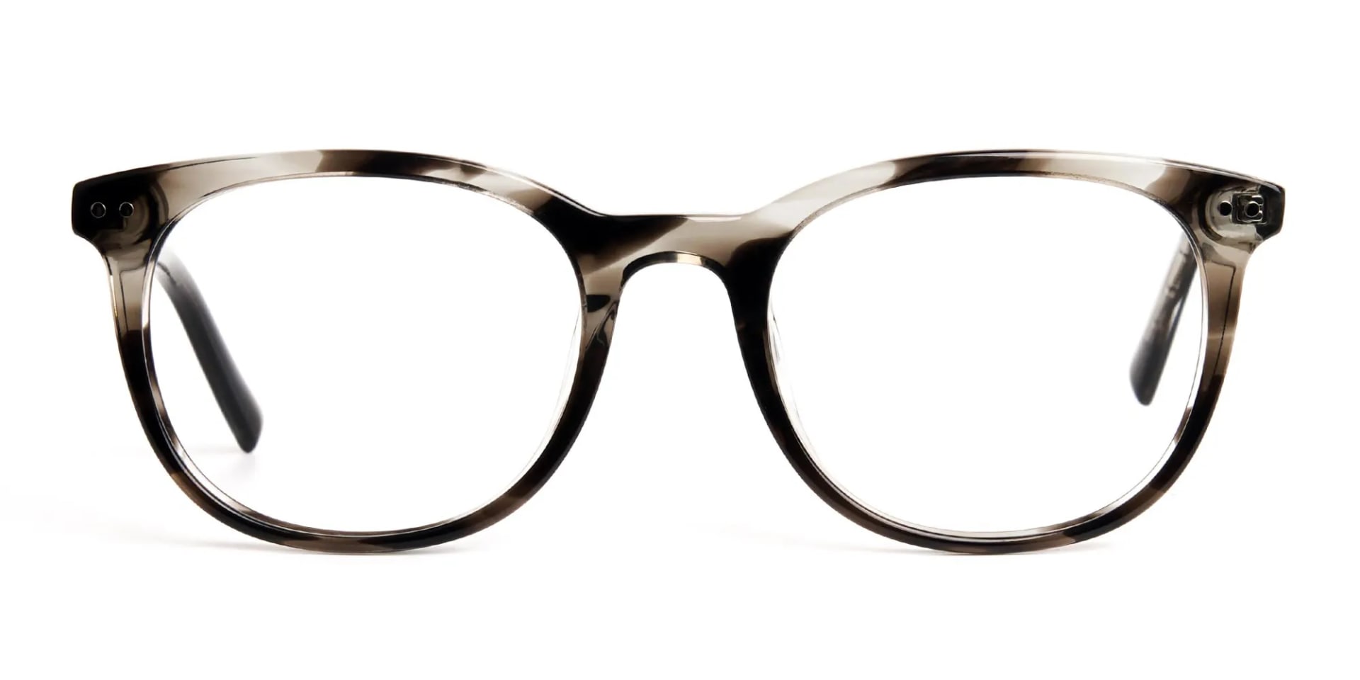 grey tortoise shell square round full rim glasses frames -2