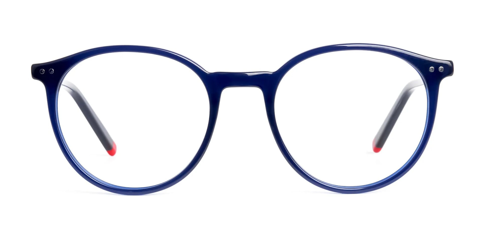 Round Blue Frame Glasses-2