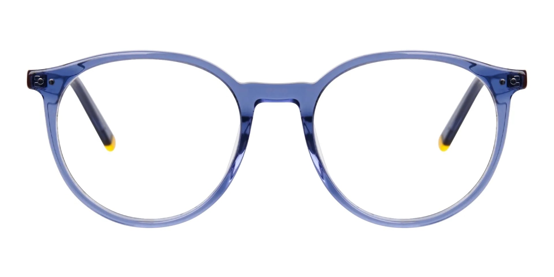 transparent and crystal clear blue round glasses frames-2