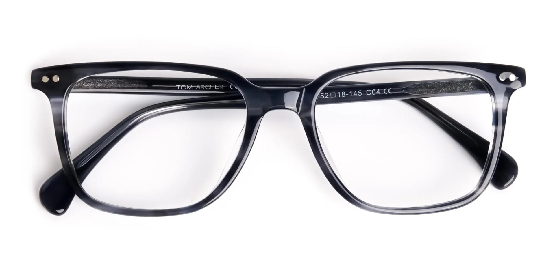ocean blue rectangular square full rim glasses frames-2