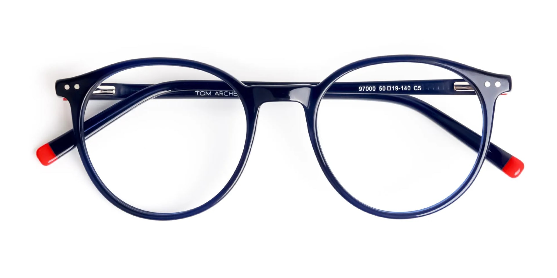 Round Blue Frame Glasses-2