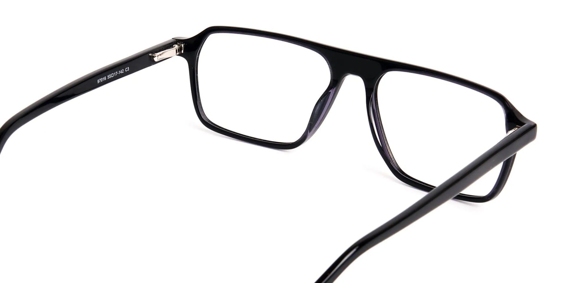 Black and Grey Rectangular Full Rim Glasses frames-2
