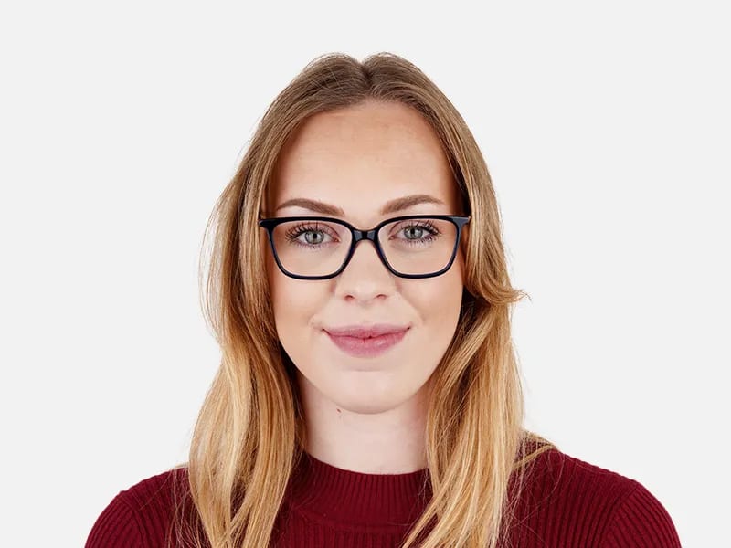 blue glasses in rectangular cat eye frames-2