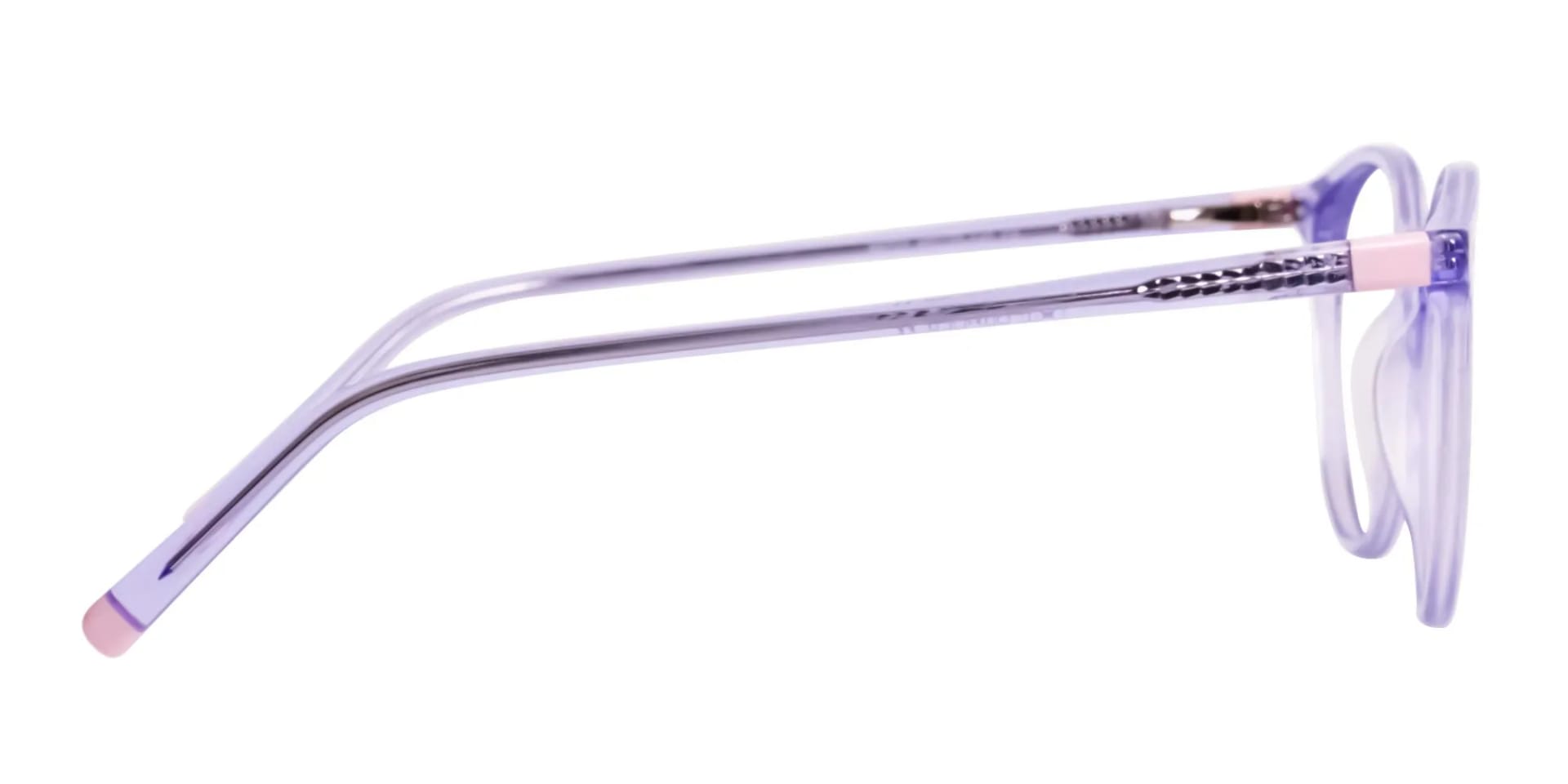 transparent and crystal clear purple round glasses frames-2