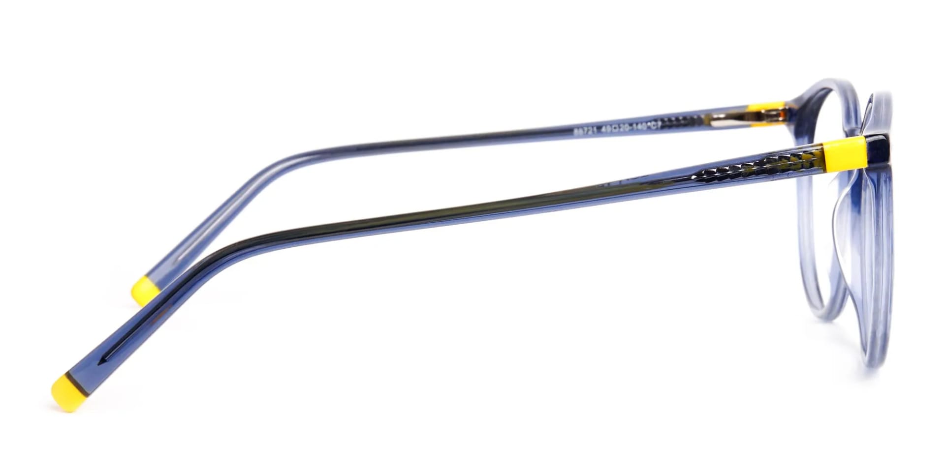 transparent and crystal clear blue round glasses frames-2