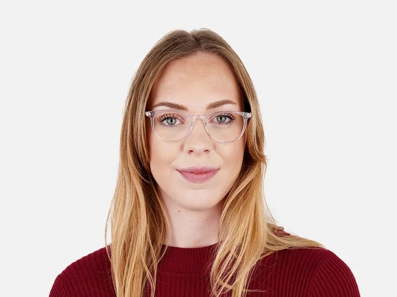 Crystal Clear Transparent Round Glasses-2