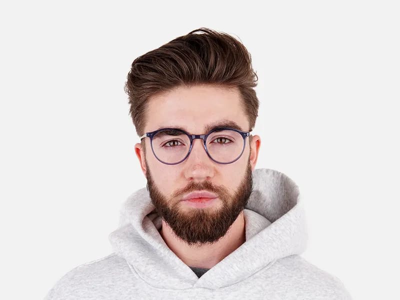 transparent and crystal clear blue round glasses frames-2