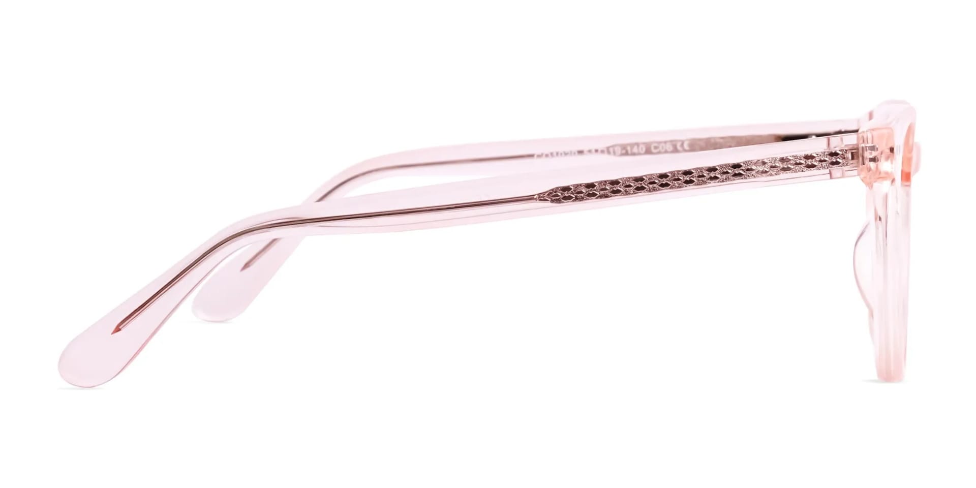 crytal clear or transparent nude and hot pink full rim glasses frames-2