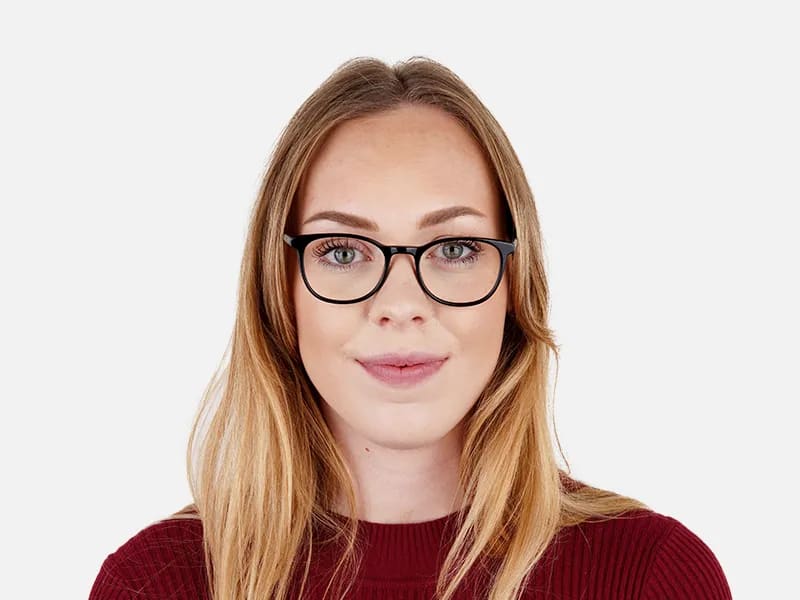 BUCKLEY 1 - Simple Black Full Rim Round Glasses | Specscart.®