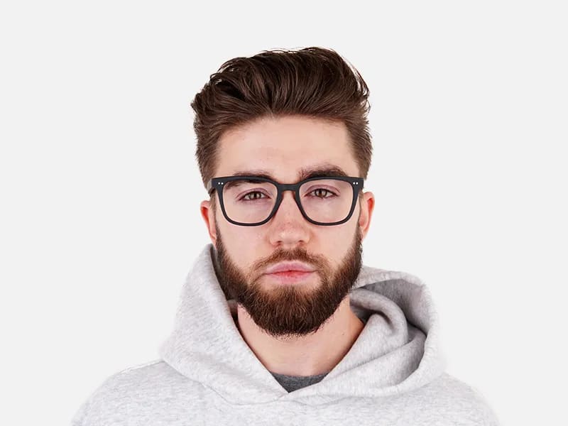 black full rim square full rim glasses frames-2