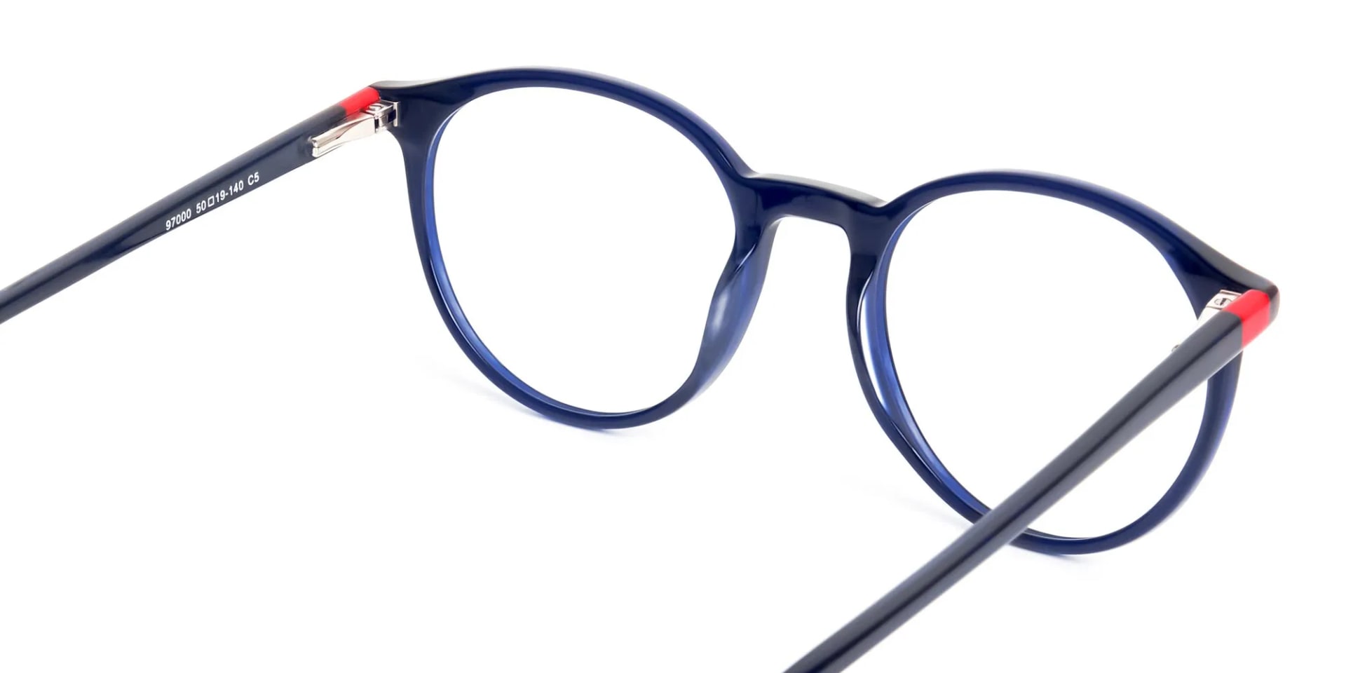 Round Blue Frame Glasses-2