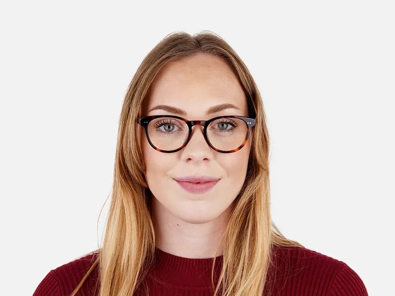 havana tortoise full-rim round glasses frames-2
