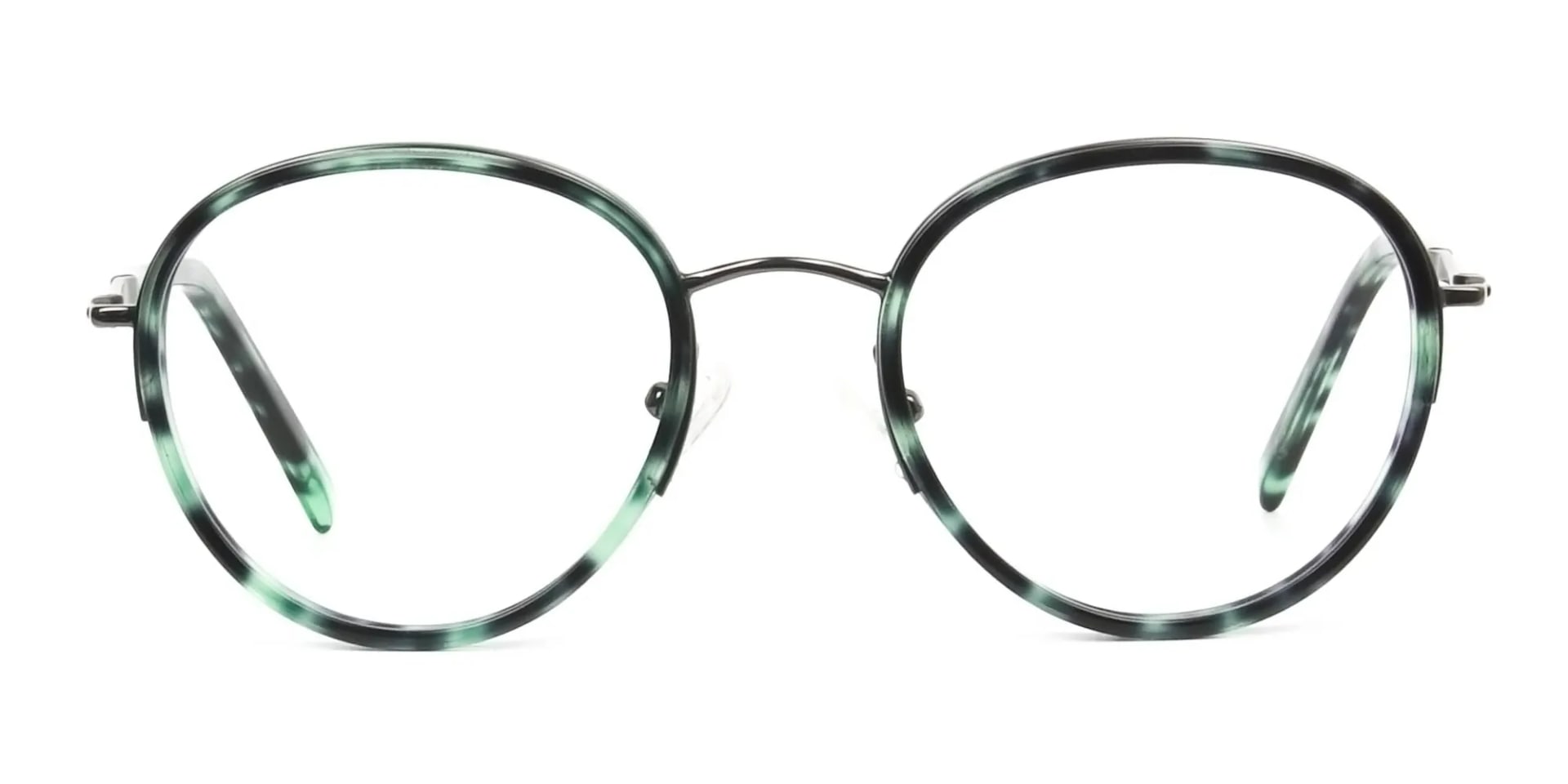 Gunmetal & Jade Green Glasses Frames - 1