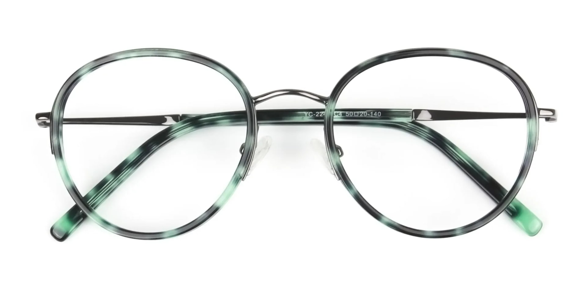 Gunmetal & Jade Green Glasses Frames - 1