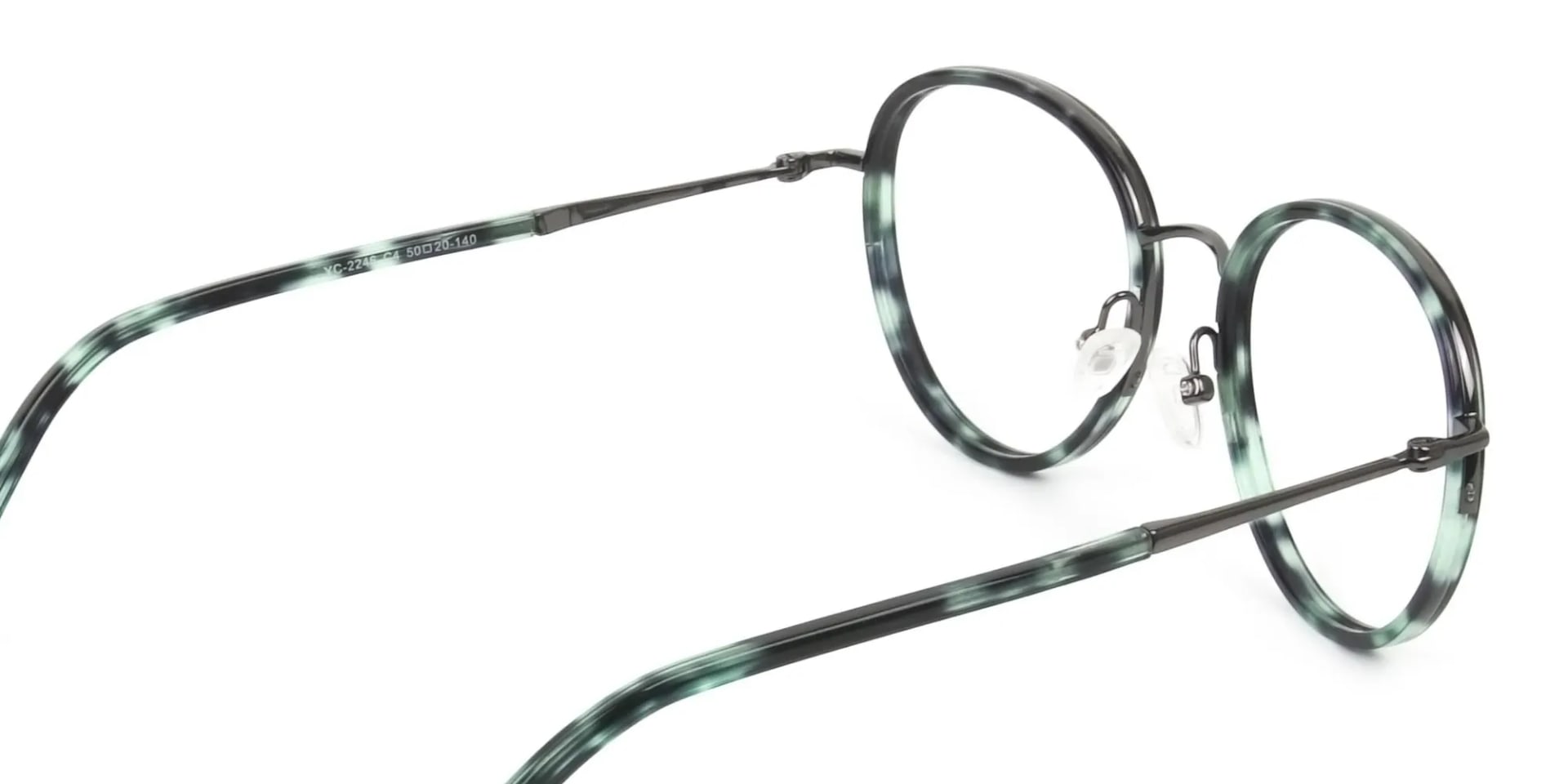 Gunmetal & Jade Green Glasses Frames - 1