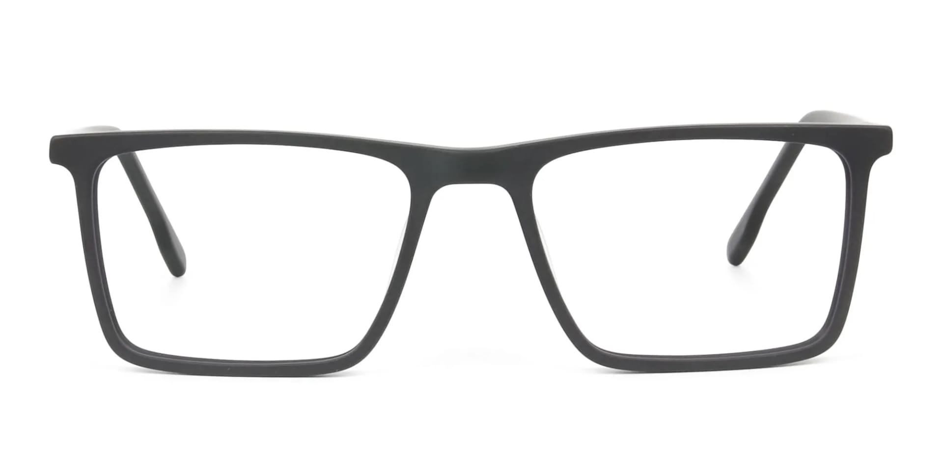 Black & Blue Rectangular Glasses - 2