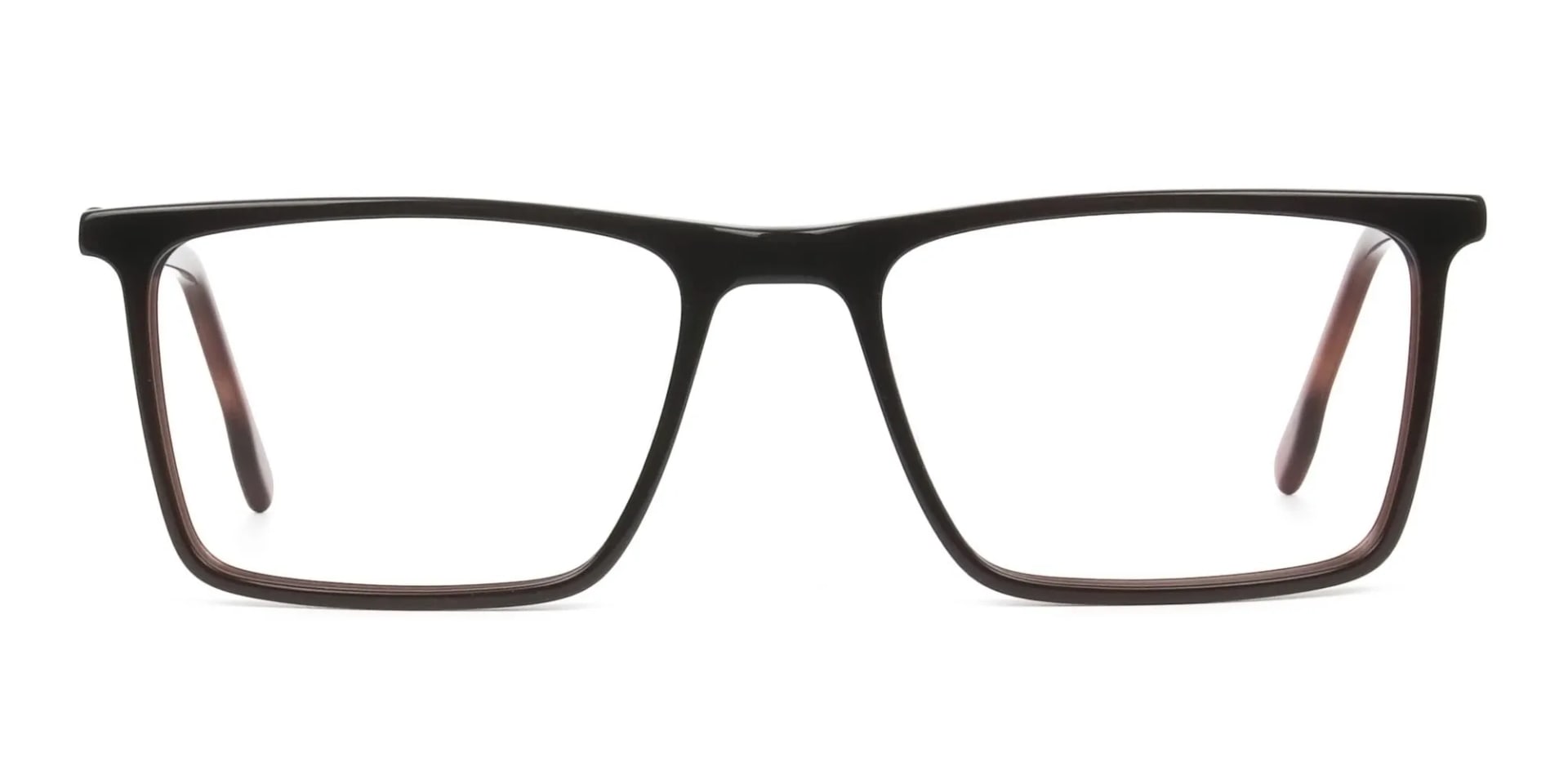 Dark Brown Rectangular Glasses - 2