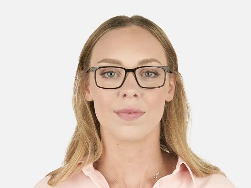Designer Dark Brown Glasses Rectangular - 2
